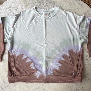 FP Movement by Free People Tie-Dye Sweatshirt - Brown, Purple, Green